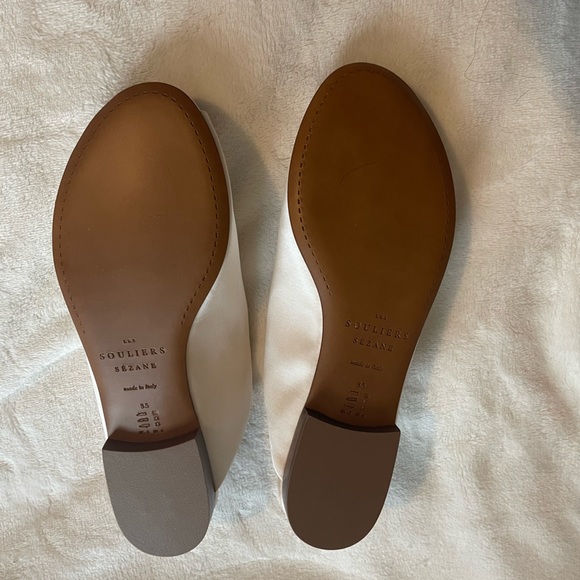 Sezane Low Lou Ballerina Satin Shoes - 5 / 35 - NIB - Picture 3 of 13